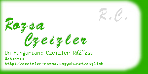 rozsa czeizler business card